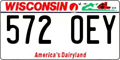WI license plate 572OEY