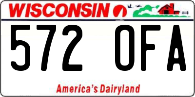 WI license plate 572OFA