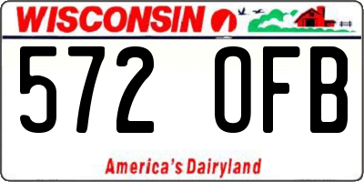 WI license plate 572OFB