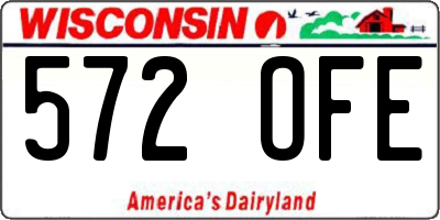 WI license plate 572OFE