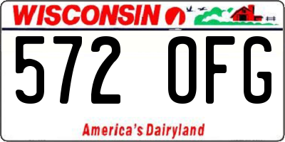 WI license plate 572OFG
