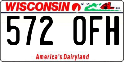 WI license plate 572OFH
