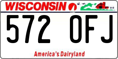 WI license plate 572OFJ