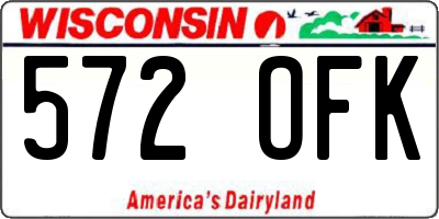 WI license plate 572OFK