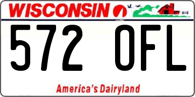 WI license plate 572OFL