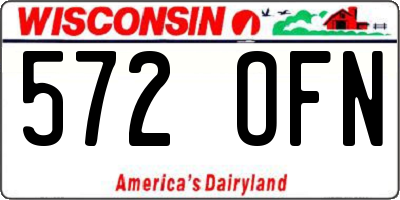 WI license plate 572OFN