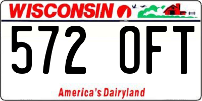 WI license plate 572OFT