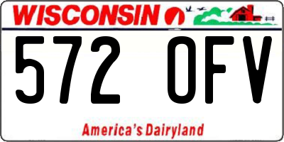 WI license plate 572OFV