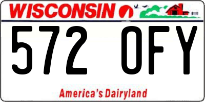 WI license plate 572OFY