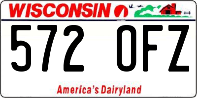 WI license plate 572OFZ