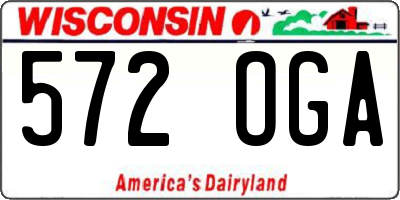 WI license plate 572OGA