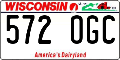 WI license plate 572OGC