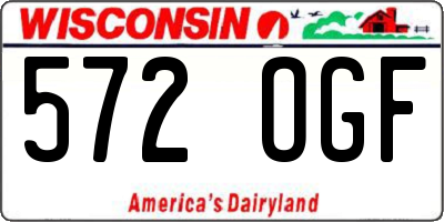 WI license plate 572OGF