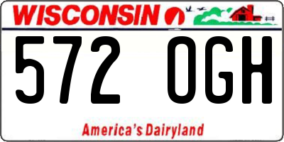 WI license plate 572OGH