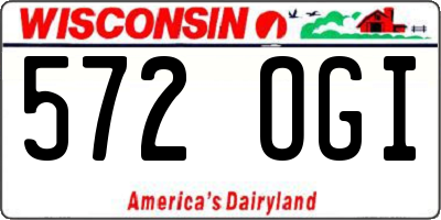 WI license plate 572OGI