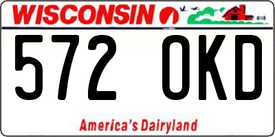 WI license plate 572OKD