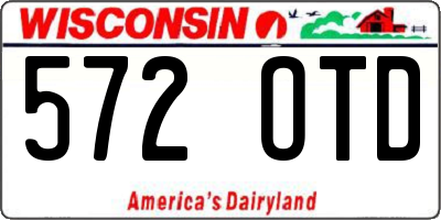 WI license plate 572OTD