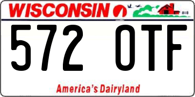 WI license plate 572OTF