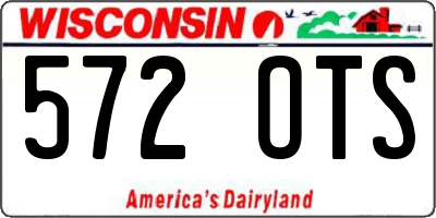 WI license plate 572OTS