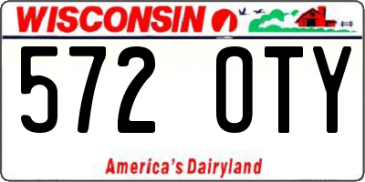 WI license plate 572OTY