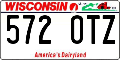 WI license plate 572OTZ
