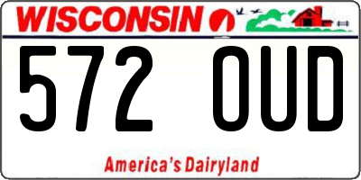 WI license plate 572OUD