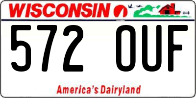 WI license plate 572OUF