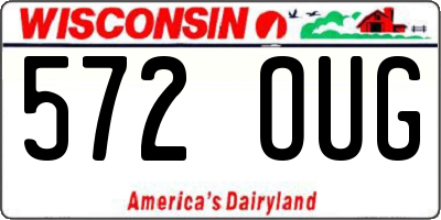 WI license plate 572OUG