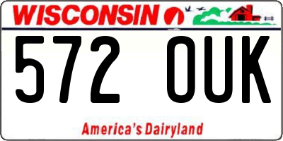 WI license plate 572OUK