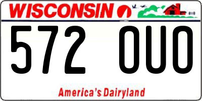 WI license plate 572OUO