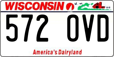 WI license plate 572OVD