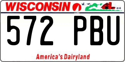 WI license plate 572PBU