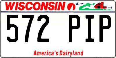 WI license plate 572PIP