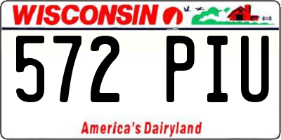 WI license plate 572PIU