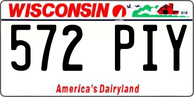 WI license plate 572PIY