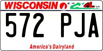 WI license plate 572PJA