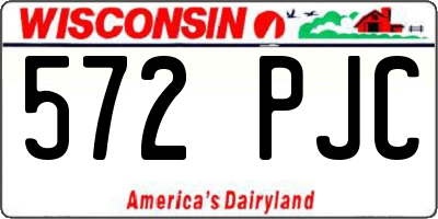 WI license plate 572PJC