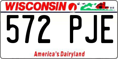 WI license plate 572PJE