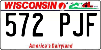 WI license plate 572PJF
