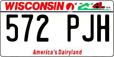 WI license plate 572PJH