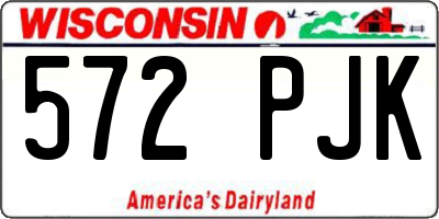 WI license plate 572PJK