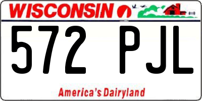 WI license plate 572PJL