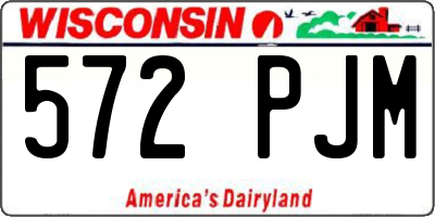 WI license plate 572PJM