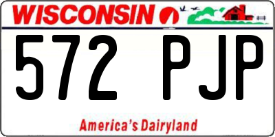 WI license plate 572PJP