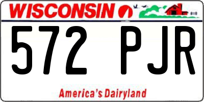 WI license plate 572PJR