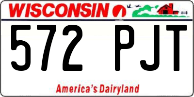 WI license plate 572PJT