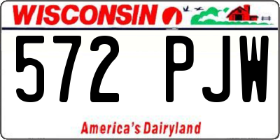 WI license plate 572PJW
