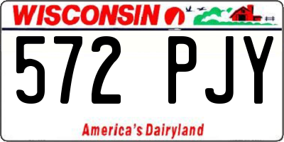 WI license plate 572PJY
