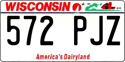 WI license plate 572PJZ