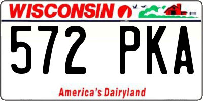 WI license plate 572PKA